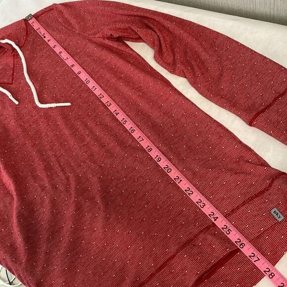MAY by Marc New York Performance Pullover Hoodie Medium Lightweight Red White - Picture 8 of 10